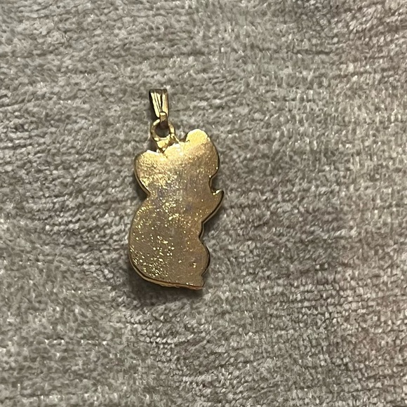 ⭐️VTG Gold Tone Black Enamel Koala Bear Charm With Embedded Australian Opal - Picture 11 of 13